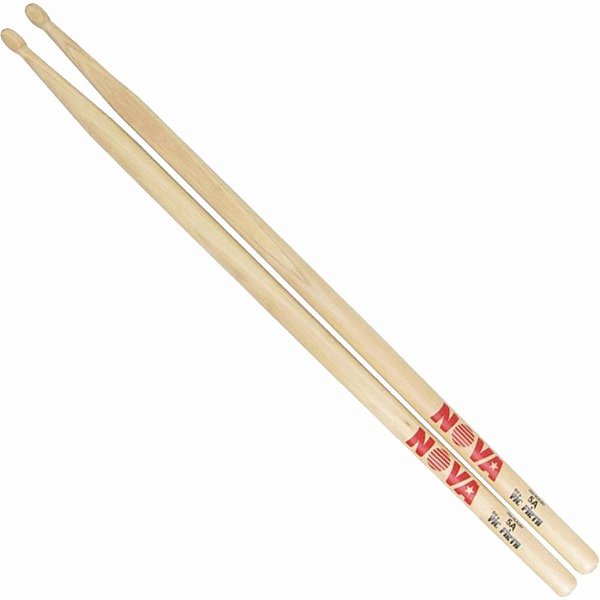 Par de Baquetas Vic Firth Nova 5a ponta de Madeira