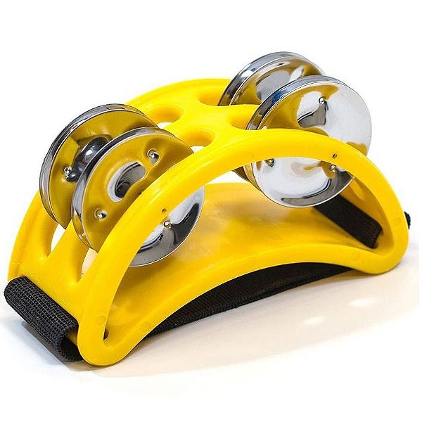 Pandeirola de Pé Spanking Polietileno Amarelo