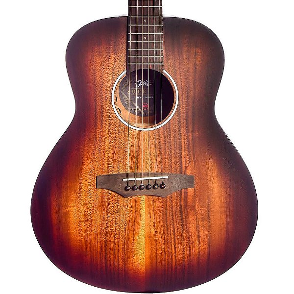 Violão Elétrico Seizi Supreme Mini Ryu Koa Burst com Bag