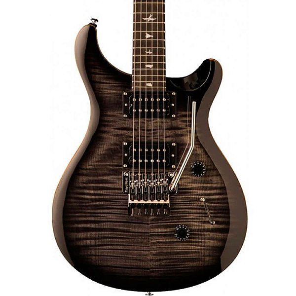 Guitarra PRS CU44FLE Custom Charcoal Burst com Floyd Rose