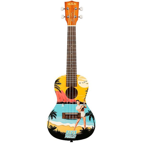 Ukulele Acústico Kala Elvis Havaii Learn To Play Concert