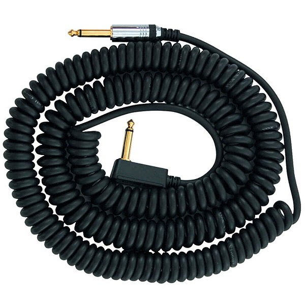 Cabo Espiral Vox VCC-90 P10 90º 9m Black para Instrumentos