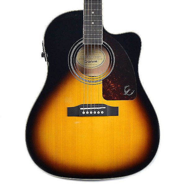 Violão Eletro-Acústico Epiphone AJ220 SCE Folk Sunburst