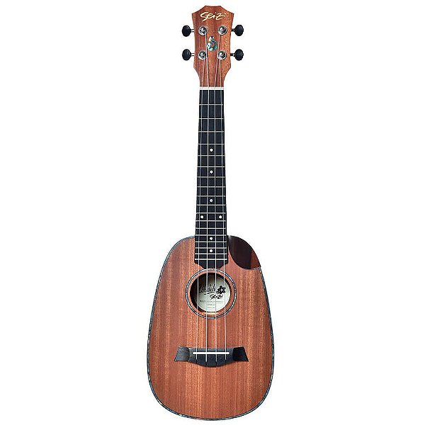 Ukulele Acústico Seizi Maui Crush Pineapple Concert Sapele com Bag