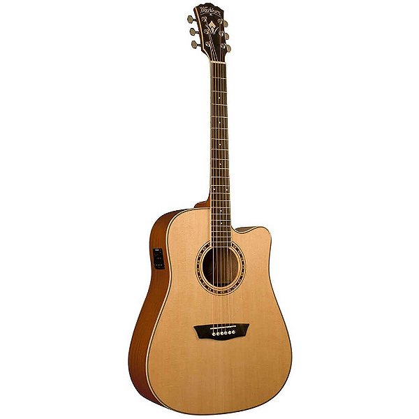 Violão WASHBURN WD10CENS Eletro Acústico Natural