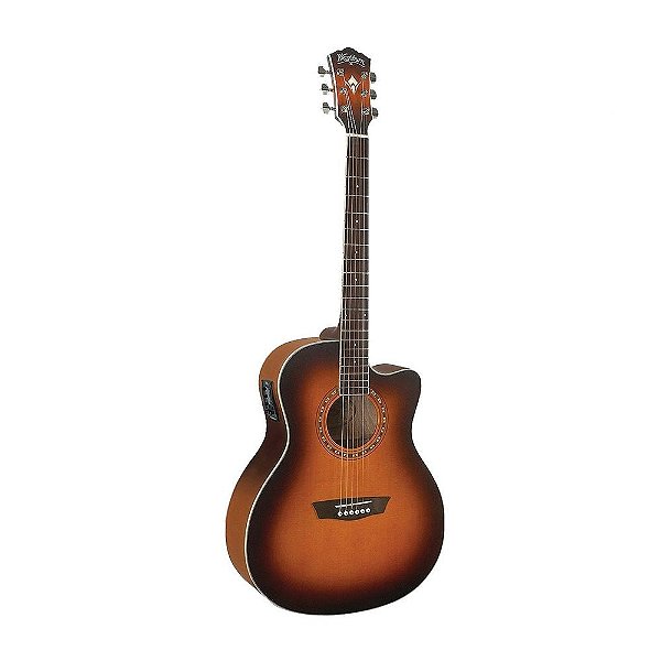 Violao Washburn WG7SCEATB Harvest Wash Cutaway tobacco