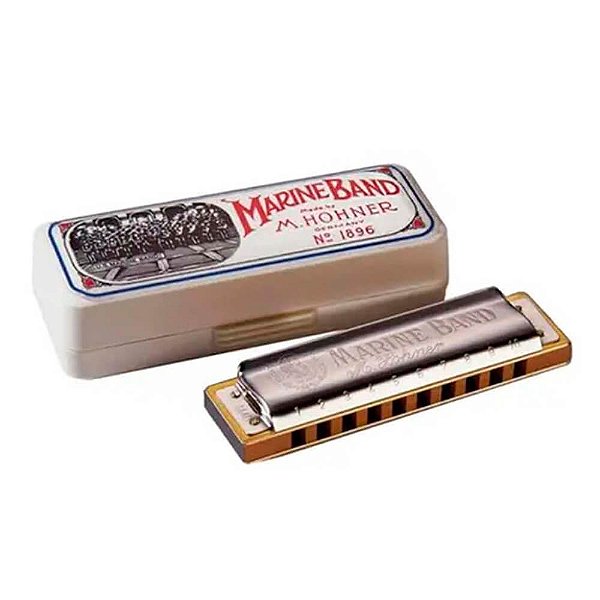 Gaita Diatônica Hohner Marine Band 1896/20 Bb (Si Bemois)