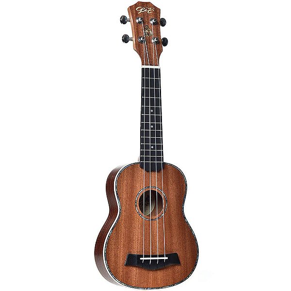 Ukulele Acústico Seizi Maui Plus Soprano Tobacco com Bag