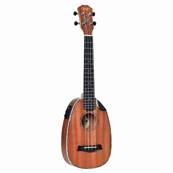 Ukulele Elétrico Seizi Maui Crush Pineapple Tenor Sapele com Bag