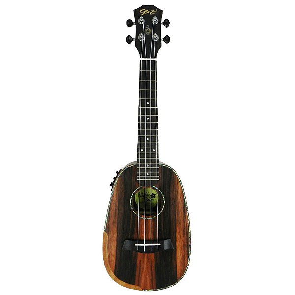 Ukulele Elétrico Seizi Bora-Bora Pineapple Concert Ebony