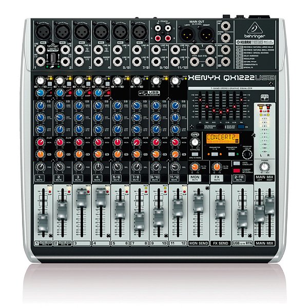 Mesa de Som Analógica Behringer Xenyx QX1222USB 12 Canais
