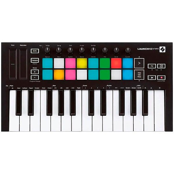 Teclado Controlador Novation Launchkey Mini Mk3 25 Teclas