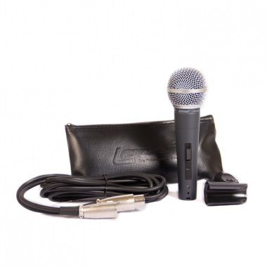 Microfone Dinâmico Lexsen LM-58S Cardioide com Cabo 3m