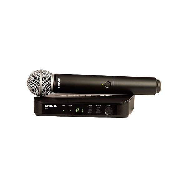 Microfone Dinâmico Shure BLX24BRSM58-M15 De Mão Sem Fio