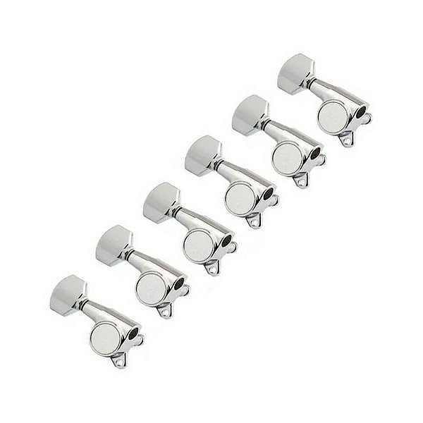 Tarraxa Phx TR-S4 LH Blindada Canhoto Cromada para Guitarra