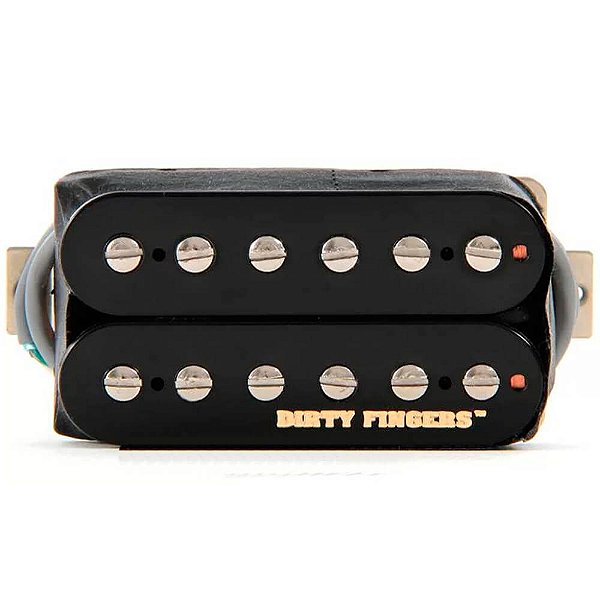 Captador Gibson Dirty Fingers IMDF DB Ponte/Braço Preto