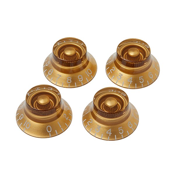 Kit com 4 Knobs Piramidal Hat Gibson PRHK020 Dourado