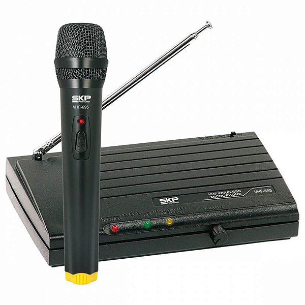 Microfone de Mão SKP Pro Audio VHF695 Sem Fio