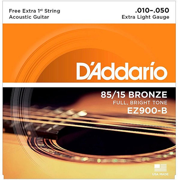 Encordoamento D'addario EZ900B 010/050 para Violão Aço