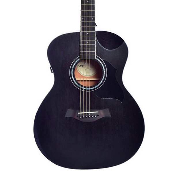 Violão Elétrico Seizi Nagoya Mirai Open Pore Black Bag