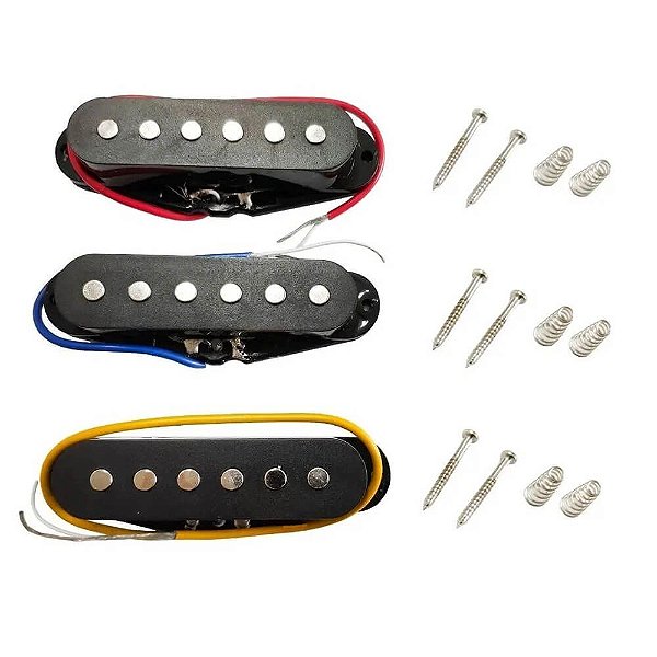 Set de Captadores Andaluz Strat Preto para Guitarra