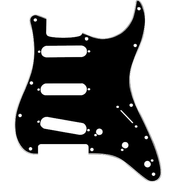 Escudo Andaluz PGST10 Preto para Guitarra Stratocaster