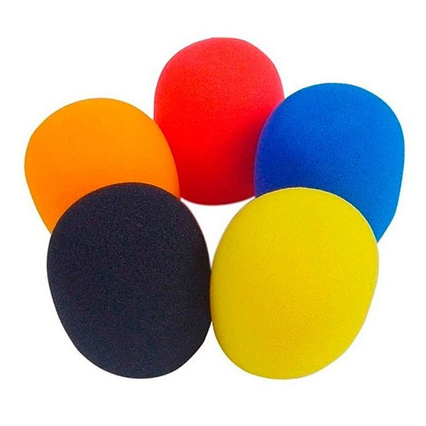 Kit com 5 Espumas Protetoras Phx EP2 Colorida para Microfone