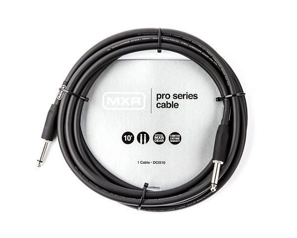 Cabo Dunlop Dcix20 Mxr Pro Plug Reto (6.10 Metros) Preto P/ Instrumentos