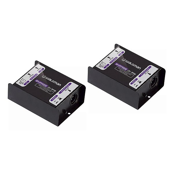 Kit com 2 Direct Box Waldman DI-1PS Passivo ByPass 1 Canal