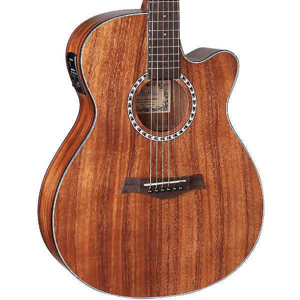 Violão Elétrico Hofma HMA 285 Mini-Jumbo Satin Teca Natural