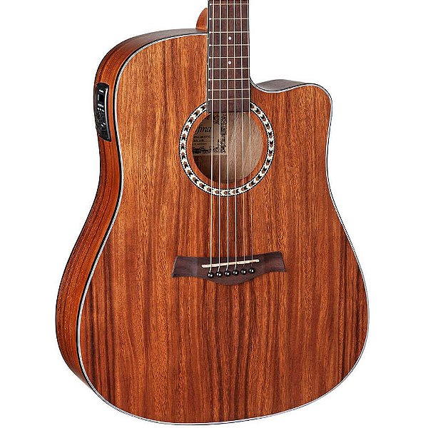Violão Elétrico Hofma HMF280 Folk Teca Natural Cutaway