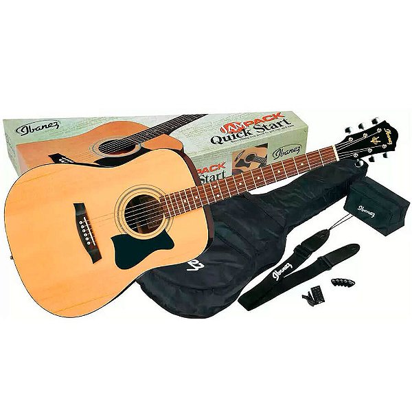 Kit Combo Pack Violão Acústico Ibanez V50NJP Natural