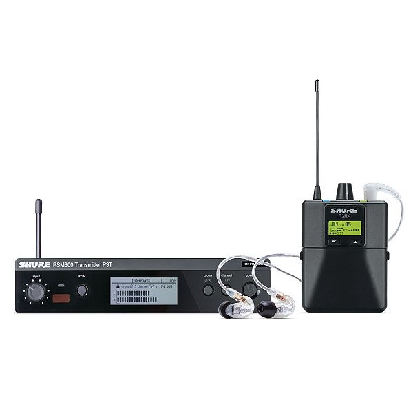 Sistema de Monitoramento Sem Fio In-Ear Shure P3TRA215CL-G20