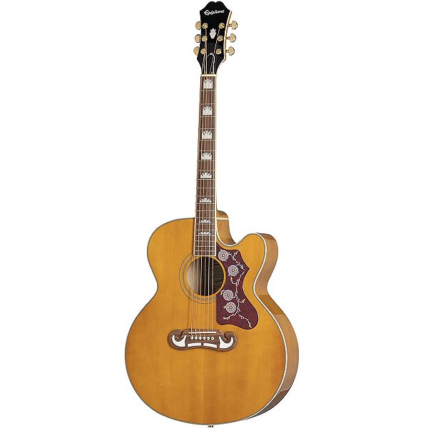Violão Elétrico Epiphone J-200 EC Studio Vintage Natural