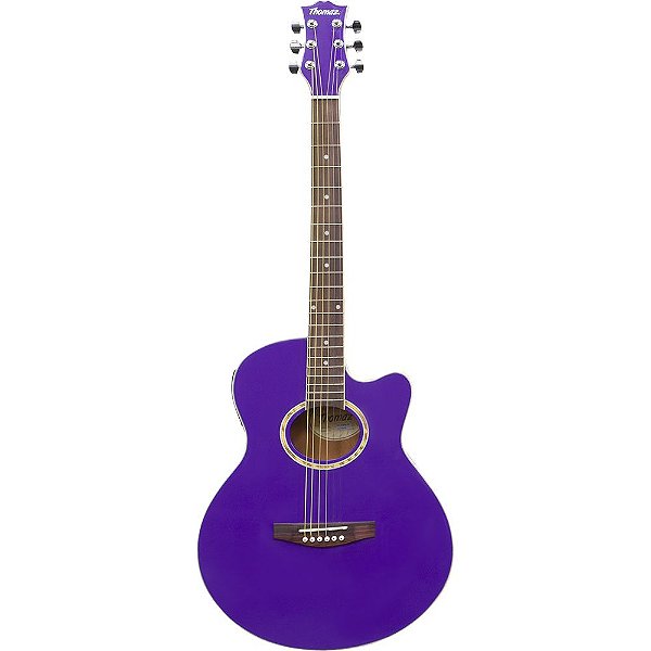 Violão Elétrico Thomaz TEA-412 Roxo Cutaway Aço