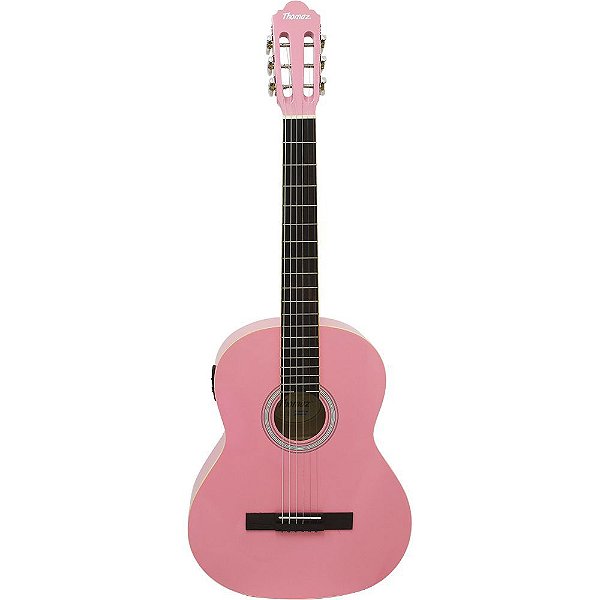 Violão Elétrico Thomaz TCG-390 Rosa Clássico Aço