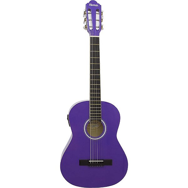 Violão Infantil Elétrico Thomaz TCG-360 Roxo Clássico Aço