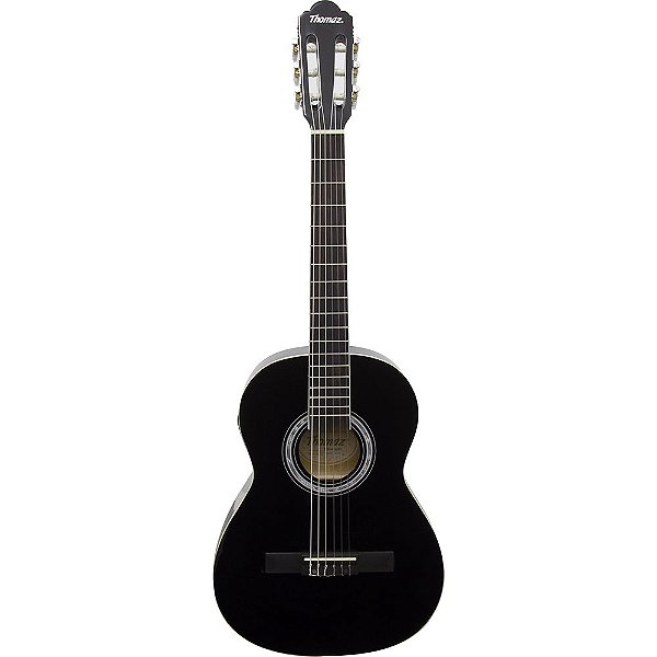 Violão Infantil Elétrico Thomaz TCG-360 Preto Clássico Nylon