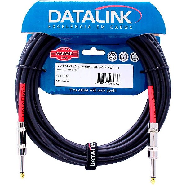 Cabo Datalink Garage P10/P10 Preto 7m
