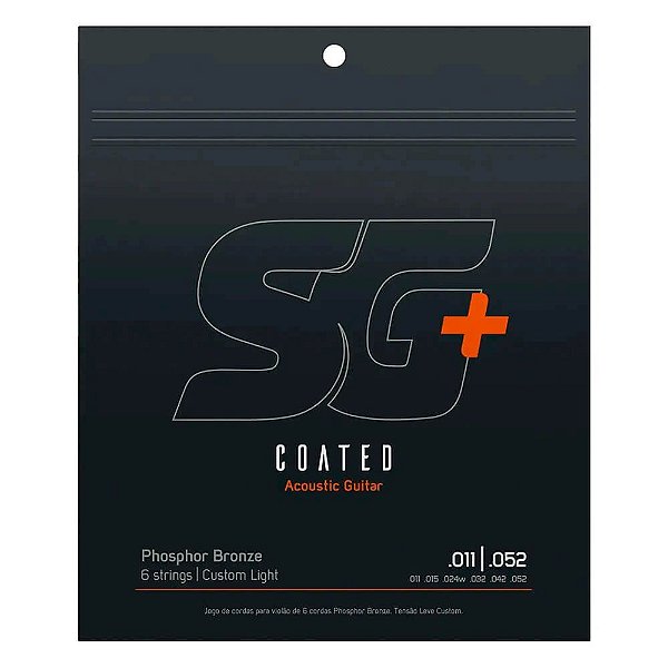 Encordoamento SG+ .011 Phosphor Bronze para Violão Aço