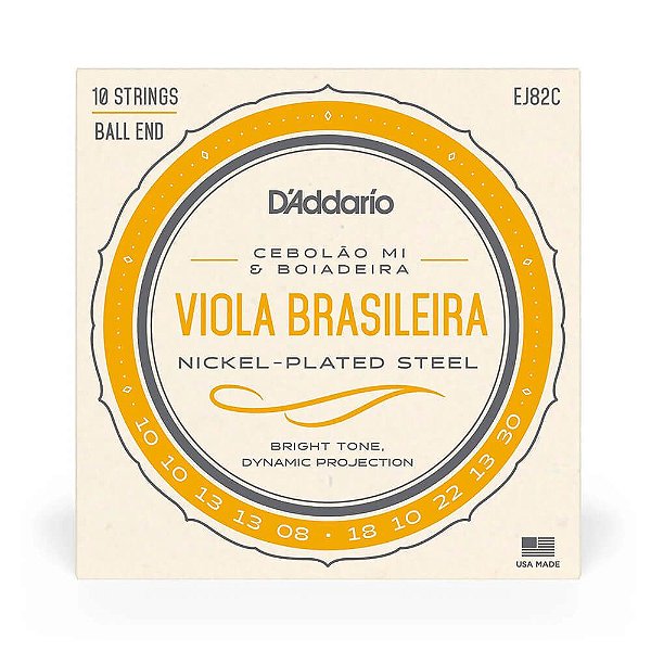 Encordoamento D'addario EJ82C .010 Cebolão Mi para Viola