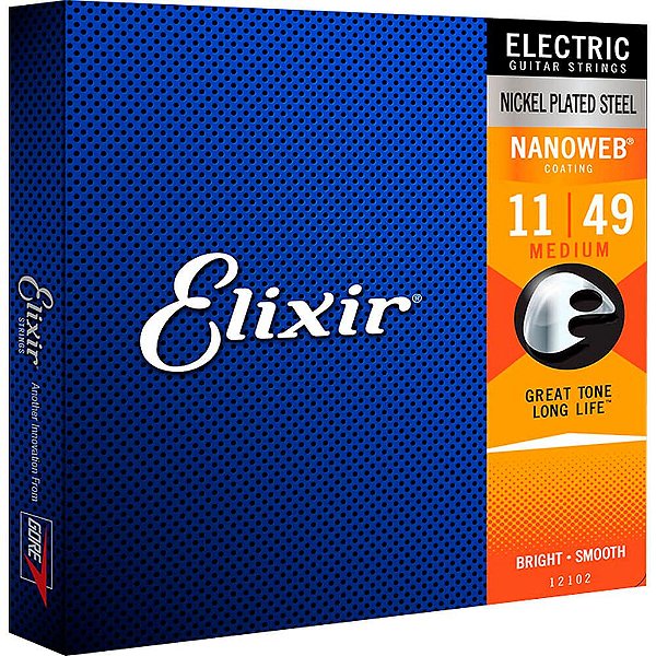 Encordoamento Elixir 12102 .011 Nanoweb para Guitarra