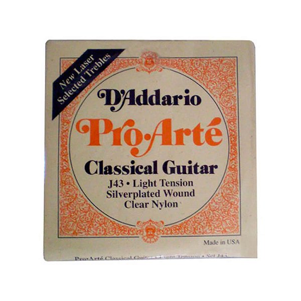 Encordoamento D'addario J43 .027 Para Violão Nylon