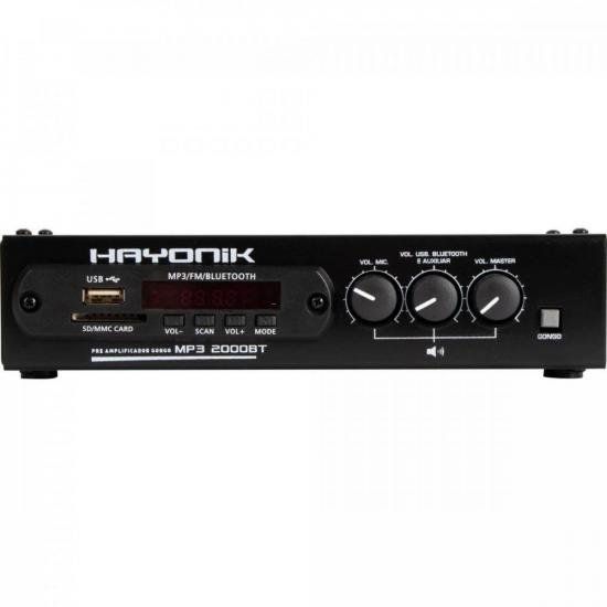 Módulo Pré-Amplificador MP3 2000BT c/ Gongo/FM/USB/Bluetooth HAYONIK