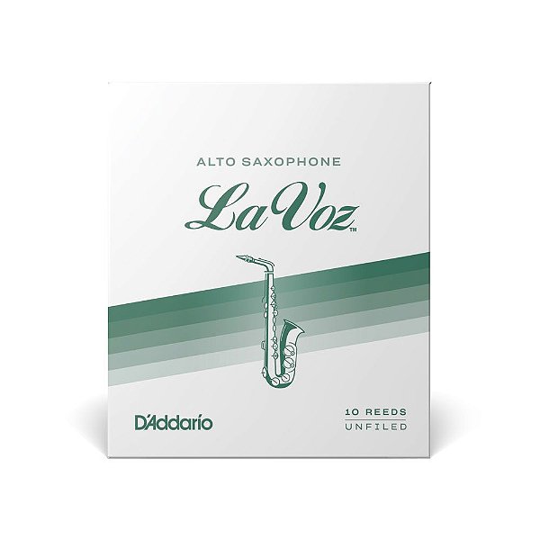 Palheta Sax Alto Média (10Unidades) D Addario La Voz RJC10MD
