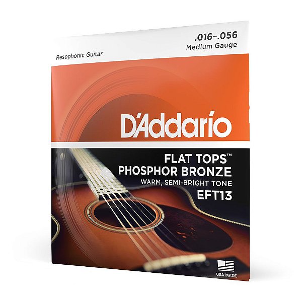 Encordoamento Violão Aço 16-56 D Addario Flat Tops EFT13