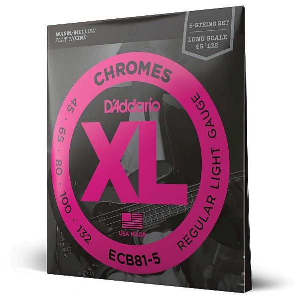 Encordoamento Baixo 5C 45-132 D Addario XL Chromes ECB81-5