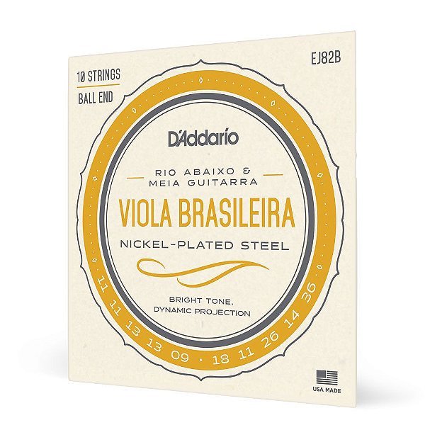 Encord Viola Brasileira D Addario Nickel Plated Steel EJ82B
