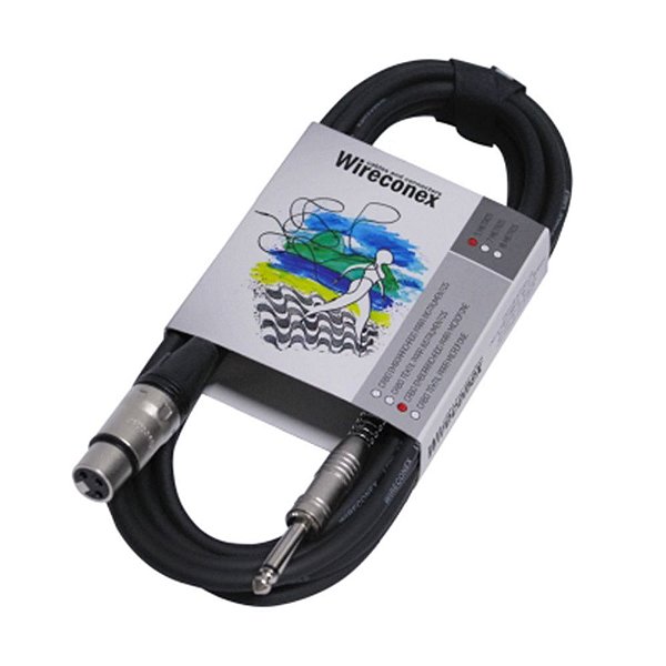 Cabo Para Microfone Emborrachado 5m P10/ Xlr Wireconex Mpae