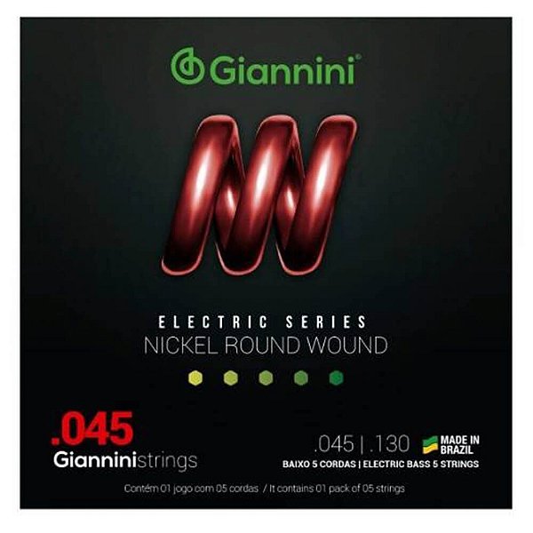 Encordoamento Giannini P/contra Baixo Pesado 0.045 Geebrs/5